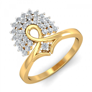 White Flock Ring