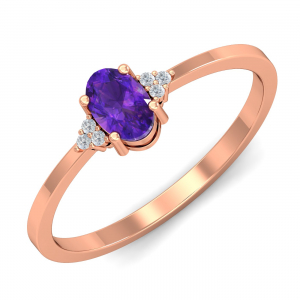 Amethyst Rose Gold Ring