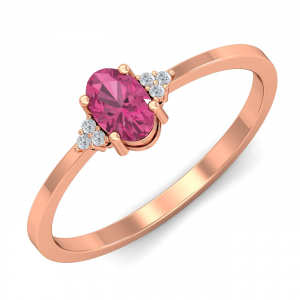 Pink Sapphire Rose Gold Ring