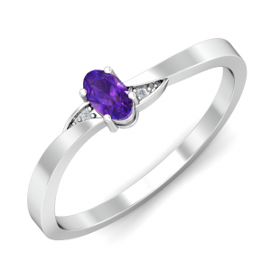 Elíptica Amethyst Ring