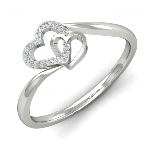 White Hearts Ring