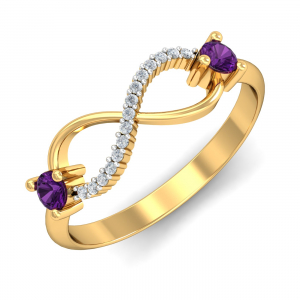 Wavy Amethyst Ring