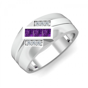 Maliha Amethyst Ring for Him