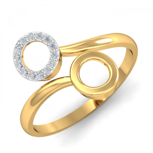 Twin Circles Open Ring