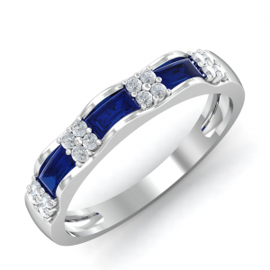 Luxury Blue Sapphire Band
