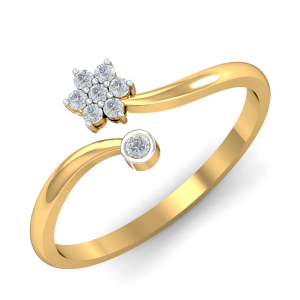 Luxury Floral Open Ring