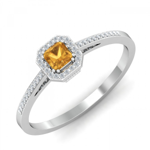Brilliant Golden Topaz Ring