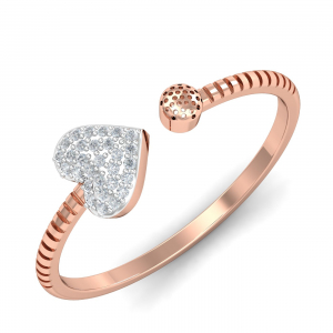 Novel Heart Open Ring