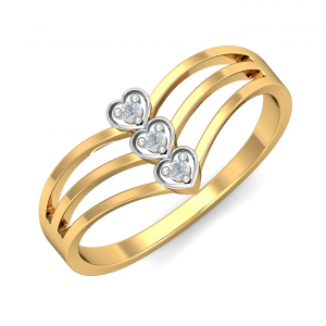 Triple Heart Ring