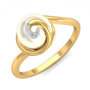 Swirling Pearl Ring