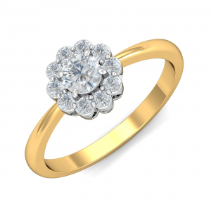 Floral Solitaire Ring