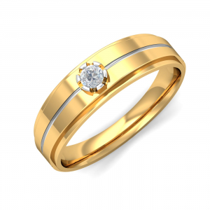 Solitary Men's 0.13 cts Band