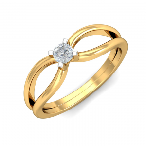 Solitaire Split Shank Ring