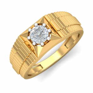 Croc Solitaire Men's Ring