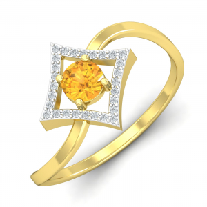 Le Square Citrine Ring