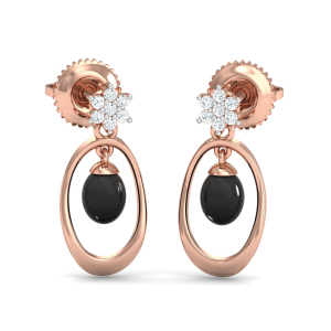 Ovalan Black Drop Earrings