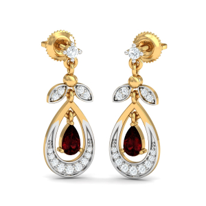 Zayan Garnet Drop Earrings