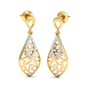 Mosaic Petal Drop Earrings