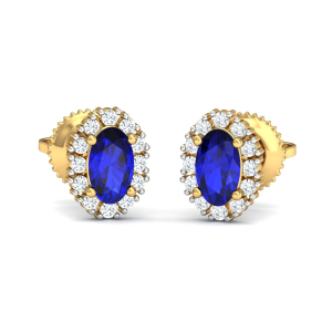 Sapphire Sparkle Stud Earrings