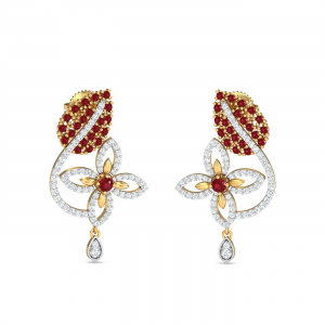 Flowery Red Affair Earrings
