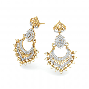 Peacock Majestic Chand Bali Earrings
