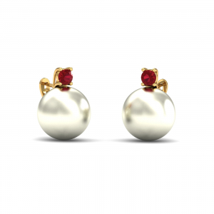 Ruby Pearl Studs
