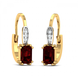Meridian Red Garnet Hoops