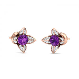 Pankhuri Amethyst Studs