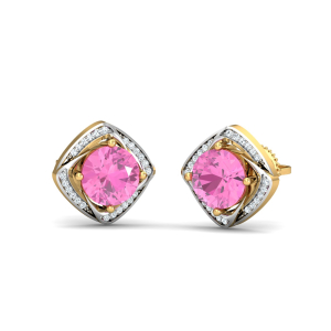 Feral Pink Topaz Studs