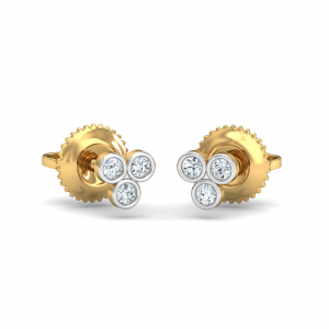 Triple-Circular Stud Earrings