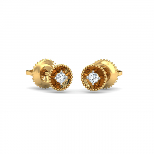 Diamond Hemisphere Stud Earrings