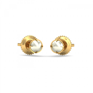 Ashen 4 mm Round Pearl Studs