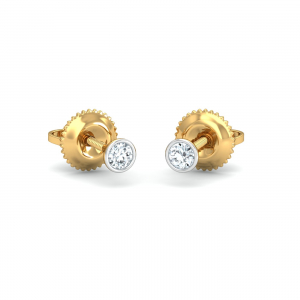 Bezel 8 Cent Ear Studs