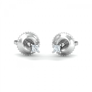 Tiny Square Diamond Earrings
