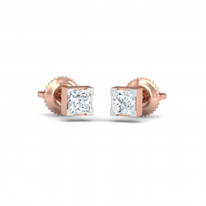 0.34 ct. Princess Solitaire Studs