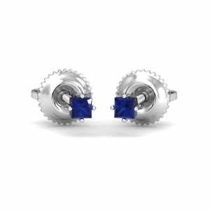 2.5mm Square Sapphire Studs