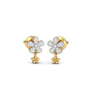 Blooming Drop Stud Earrings