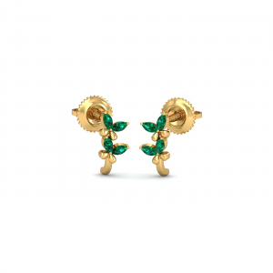 Butterfly Emerald Studs
