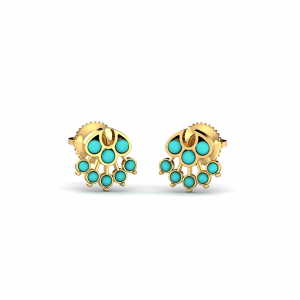 Trichy Turqoise Stud Earrings