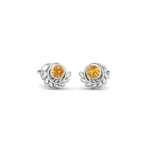 Rue Citrine Stud Earrings