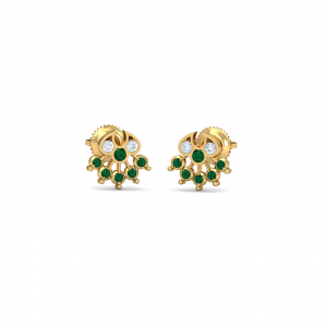 Trichy Emerald Stud Earrings