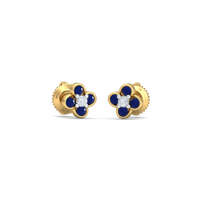 Hyacinth Sapphire Stud Earrings