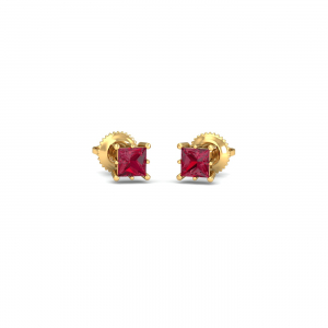 Parzva Ruby Stud Earrings
