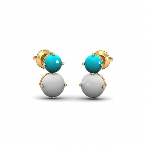 Turquoise Moonstone Earrings