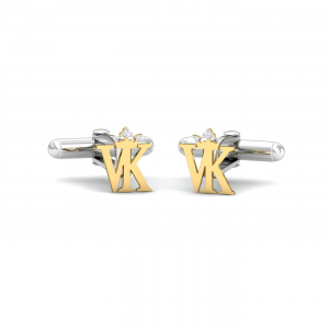 VK Initials Crown Cufflinks