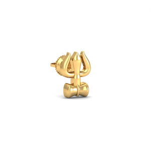 Trishul Damru Men Ear Stud