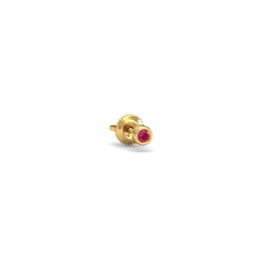 Bruce Ruby Mens Ear Stud