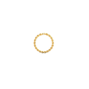 Twisted Thin Gold Nose Ring