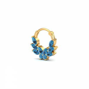 Flowery Topaz Septum Ring