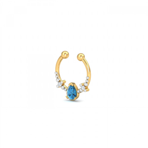 Pear Topaz Faux Septum Ring